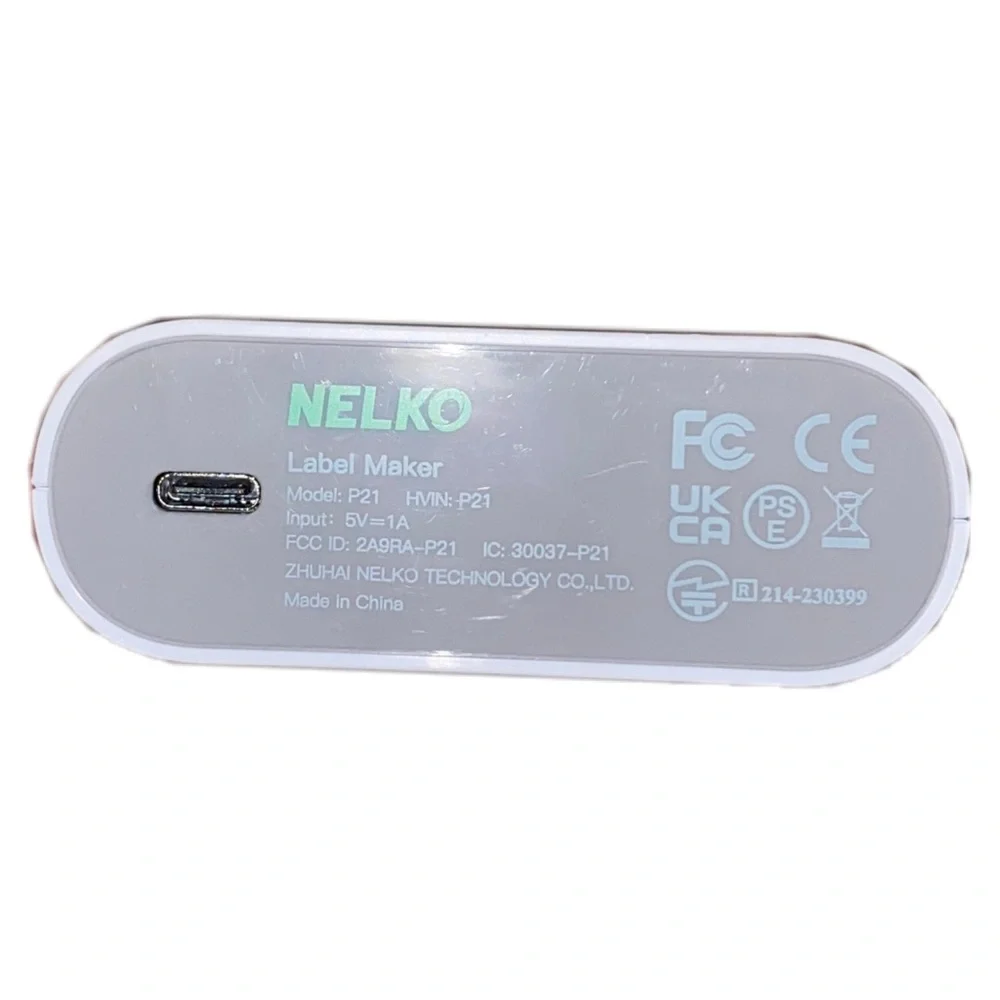 Nelko Bluetooth Wireless Mini Label Maker Machine P21, White